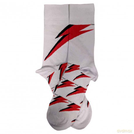 David Bowie: Unisex Ankle Socks: Flash (White) (UK Size 4 - 7)