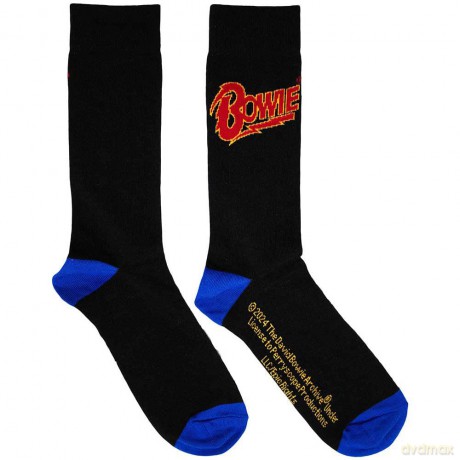 David Bowie: Unisex Ankle Socks: Logo Blue Contrast (Black) (UK Size 6 - 11)