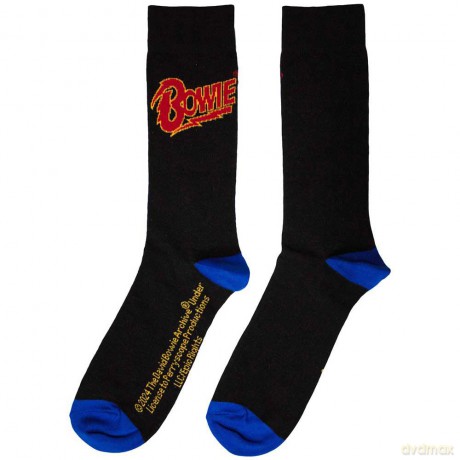 David Bowie: Unisex Ankle Socks: Logo Blue Contrast (Black) (UK Size 6 - 11)