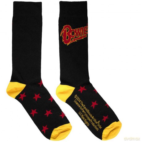 David Bowie: Unisex Ankle Socks: Stars (Black) (UK Size 6 - 11)