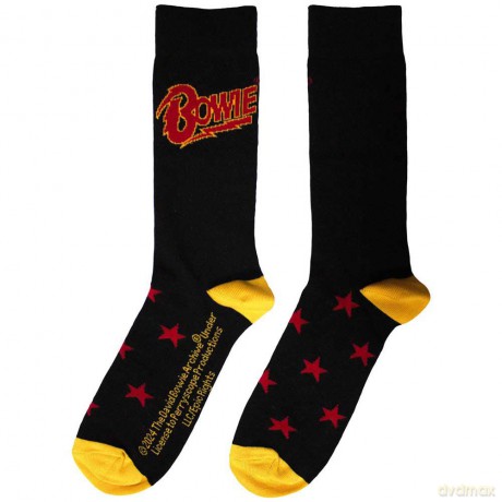 David Bowie: Unisex Ankle Socks: Stars (Black) (UK Size 6 - 11)