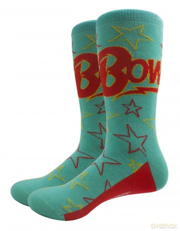 David Bowie: Unisex Ankle Socks: Stars Outline (Green) (UK Size 7 - 11)