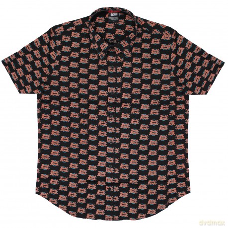 David Bowie: Unisex Casual Shirt: World Tour Logo Pattern (Black) (All Over Print) (Small)