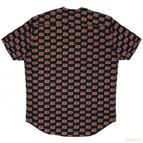 David Bowie: Unisex Casual Shirt: World Tour Logo Pattern (Black) (All Over Print) (X-Large)