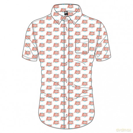 David Bowie: Unisex Casual Shirt: World Tour Logo Pattern (White) (All Over Print) (Medium)