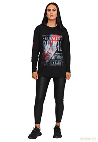 David Bowie: Unisex Long Sleeve T-Shirt: Hammersmith Odeon (Black) (Sleeve Print) (X-Large)