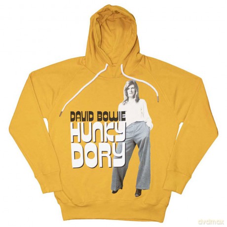 David Bowie: Unisex Pullover Hoodie: Hunky Dory 2 (Mustard Yellow) (X-Large)