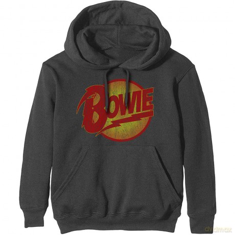 David Bowie: Unisex Pullover Hoodie: Vintage Diamond Dogs Logo (Medium)