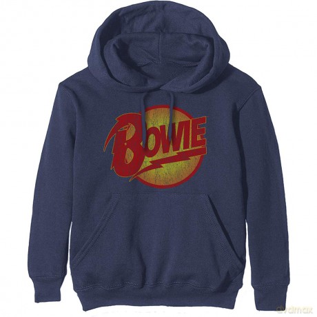 David Bowie: Unisex Pullover Hoodie: Vintage Diamond Dogs Logo (Medium)