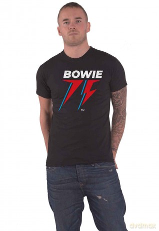 David Bowie: Unisex T-Shirt: 75th Logo (Black) (XX-Large)