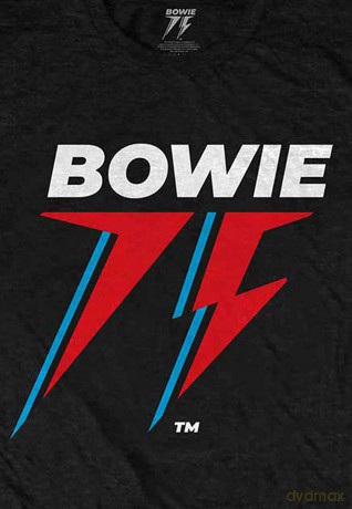 David Bowie: Unisex T-Shirt: 75th Logo (Black) (XX-Large)