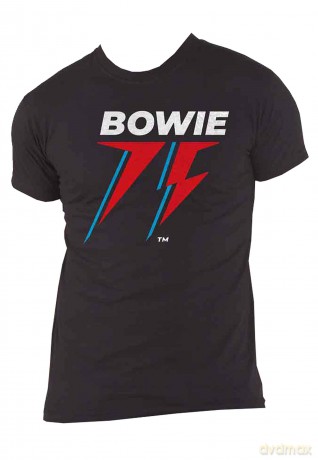 David Bowie: Unisex T-Shirt: 75th Logo (Black) (XX-Large)