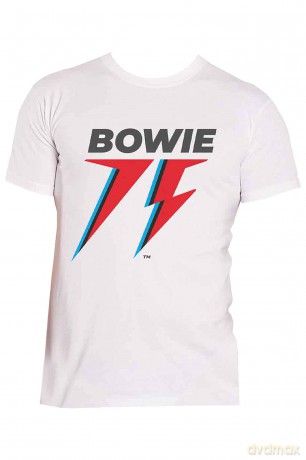 David Bowie: Unisex T-Shirt: 75th Logo (White) (XX-Large)