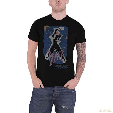 David Bowie: Unisex T-Shirt: 83' Tour (Black) (Back Print) (Small)