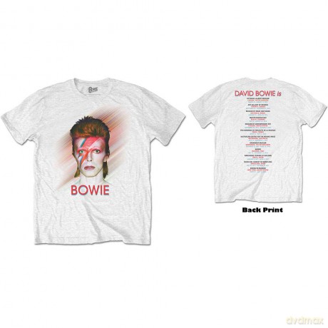 David Bowie: Unisex T-Shirt: Bowie Is (White) (Back Print) (XX-Large)