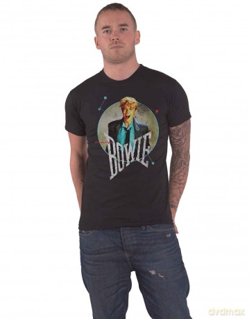 David Bowie: Unisex T-Shirt: Circle Scream (Black) (Back Print) (Medium)
