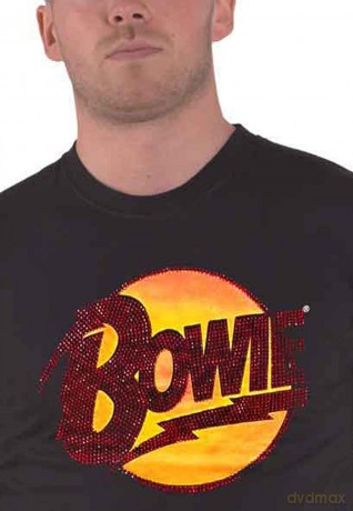 David Bowie: Unisex T-Shirt: Diamond Dogs Logo (Black) (Embellished) (X-Large)