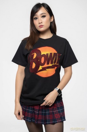 David Bowie: Unisex T-Shirt: Diamond Dogs Logo (Black) (Embellished) (X-Large)