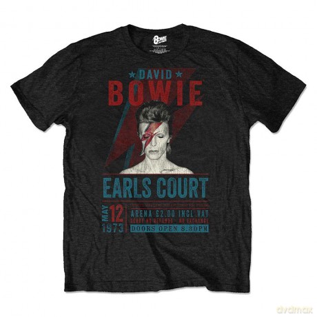David Bowie: Unisex T-Shirt: Earls Court '73 (Black) (Large)