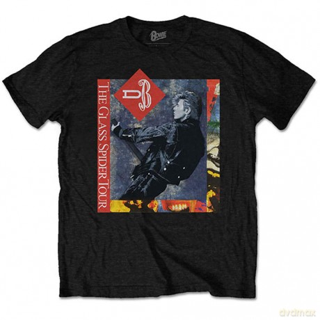 David Bowie: Unisex T-Shirt: Glass Spider Tour (Black) (Back Print) (Medium)
