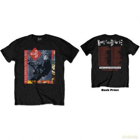 David Bowie: Unisex T-Shirt: Glass Spider Tour (Black) (Back Print) (Small)