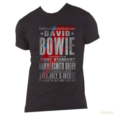 David Bowie: Unisex T-Shirt: Hammersmith Odeon (Black) (XX-Large)