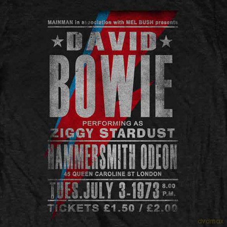 David Bowie: Unisex T-Shirt: Hammersmith Odeon (Black) (XX-Large)