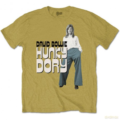 David Bowie: Unisex T-Shirt: Hunky Dory 2 (Mustard Yellow) (X-Large)