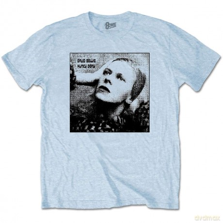 T: David Bowie Unisex T-Shirt: Hunky Dory Mono (Light Blue) (Large)