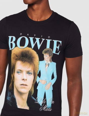 David Bowie: Unisex T-Shirt: Life on Mars Homage (Black) (Small)