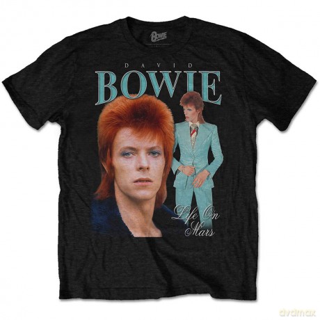 David Bowie: Unisex T-Shirt: Life on Mars Homage (Black) (XX-Large)