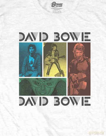 David Bowie: Unisex T-Shirt: Mick Rock Photo Collage (White) (Small)