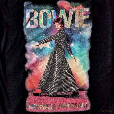 David Bowie: Unisex T-Shirt: Moonage 11 Fade (Black) (Embellished) (Small)