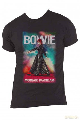 David Bowie: Unisex T-Shirt: Moonage 11 Fade (Black) (Small)