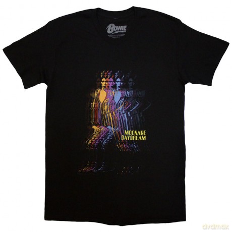 David Bowie: Unisex T-Shirt: Moonage Multi Davids (Black) (Medium)