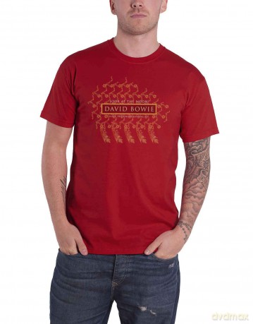 David Bowie: Unisex T-Shirt: Pheonix Festival (Cardinal Red) (Back Print) (Small)