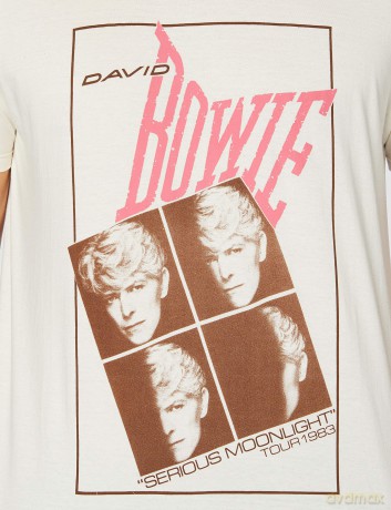 David Bowie: Unisex T-Shirt: Serious Moonlight (White) (X-Large)