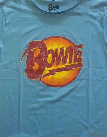 David Bowie: Unisex T-Shirt: Vintage Diamond Dogs (Blue) (Medium)
