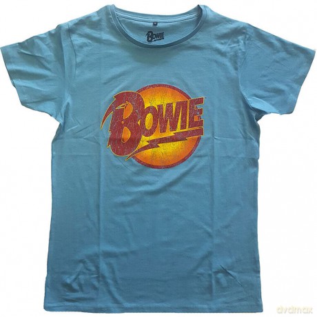 David Bowie: Unisex T-Shirt: Vintage Diamond Dogs (Blue) (XX-Large)