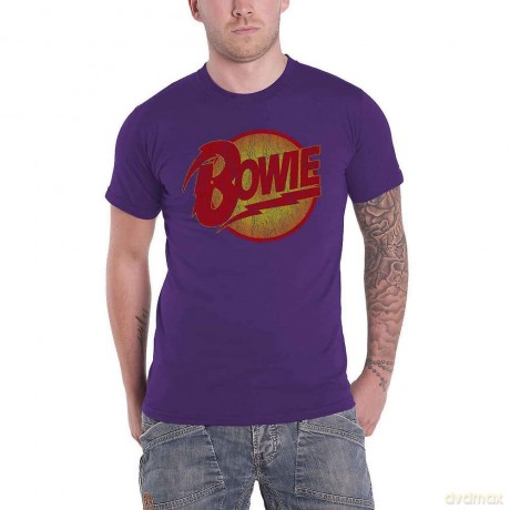 David Bowie: Unisex T-Shirt: Vintage Diamond Dogs (Blue) (XX-Large)