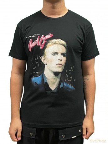 David Bowie: Unisex T-Shirt: Young Americans (Black) (Back Print) (Medium)