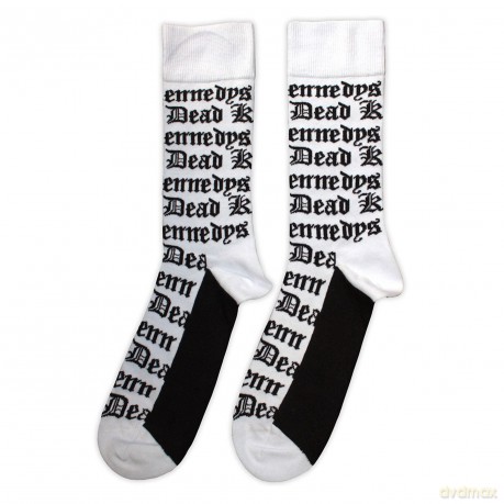 Dead Kennedys: Unisex Ankle Socks: Gothic Logo Pattern (White) (UK Size 7 - 11)