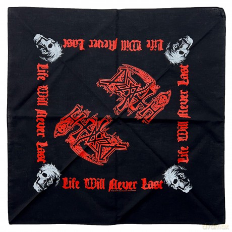 Death: Unisex Bandana: Life Will Never Last (Black)