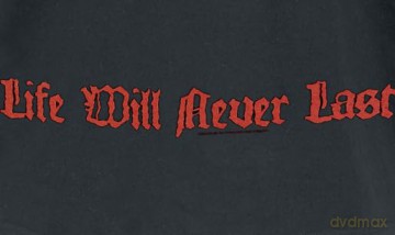 Death: Unisex T-Shirt: Life Will Never Last (Black) (Back Print) (Large)