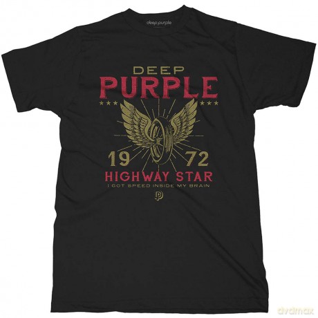 Deep Purple: Unisex T-Shirt: Highway Star (Black) (Medium)