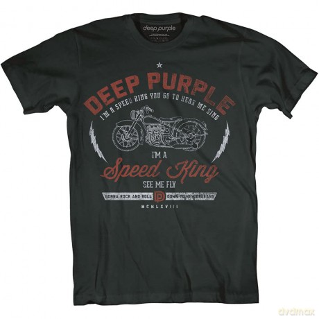 Deep Purple: Unisex T-Shirt: Speed King (Black) (Medium)