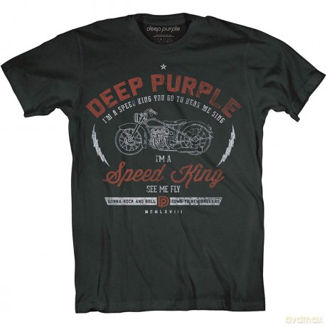 Deep Purple: Unisex T-Shirt: Speed King (Black) (X-Large)