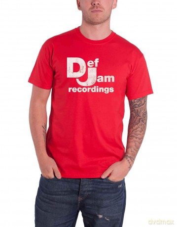 Def Jam Recordings: Unisex T-Shirt: Classic Logo (Red) (Medium)