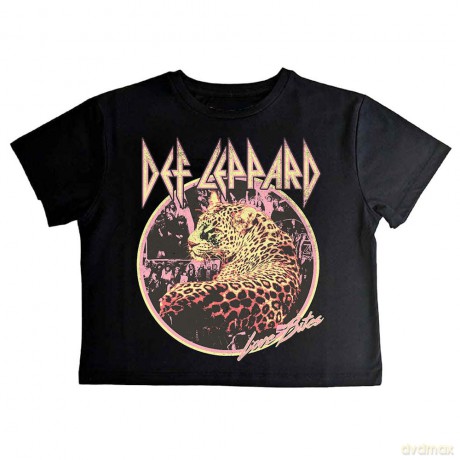 Def Leppard: Ladies Crop Top: Love Bites (Black) (X-Small)
