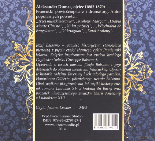 Józef Balsamo tom II - Aleksander Dumas [AUDIOBOOK][CD-MP3]